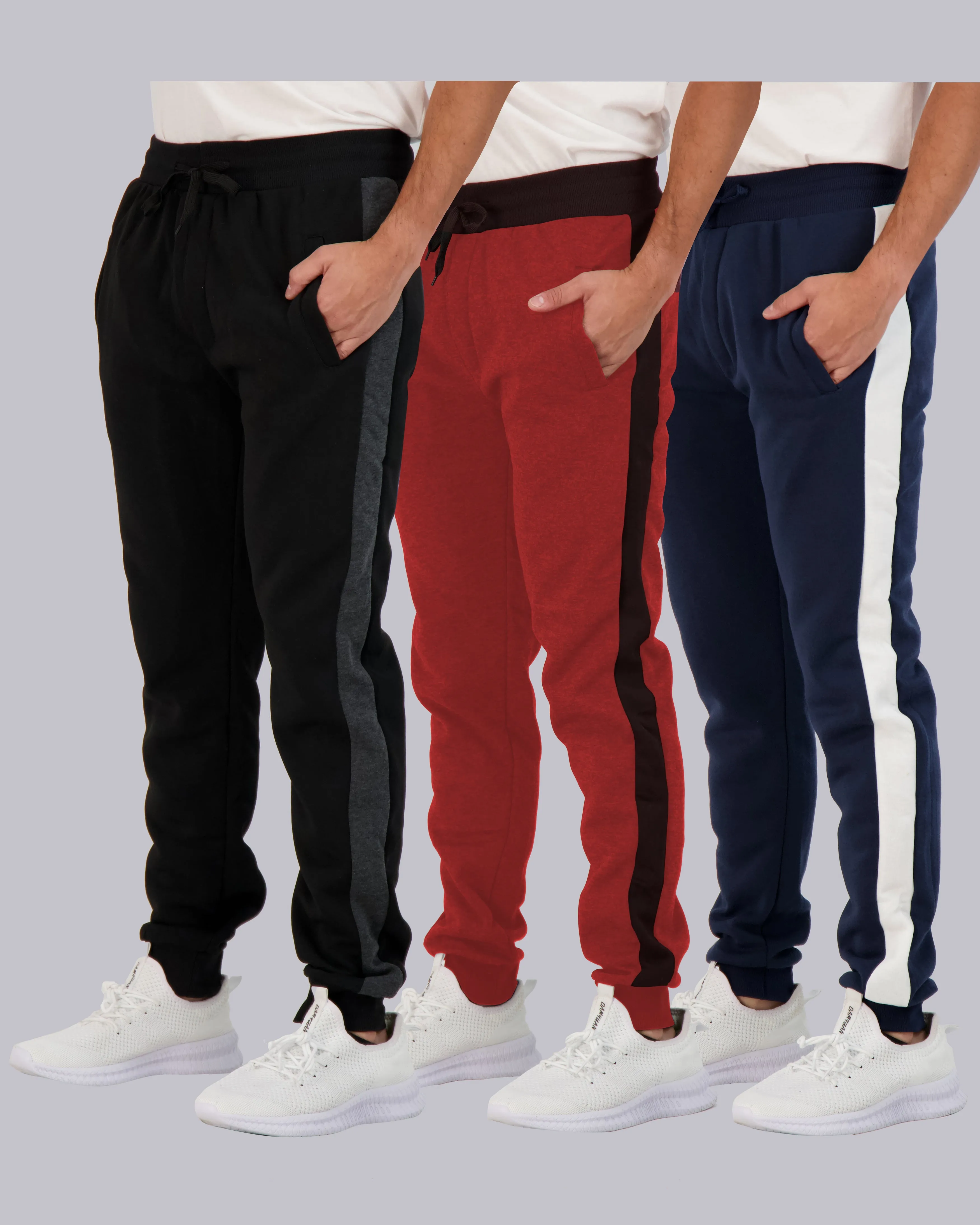 3 Pack: Mens Fleece Jogger Sweatpants