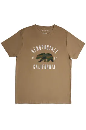 AERO Camouflage Bear California Graphic Tee