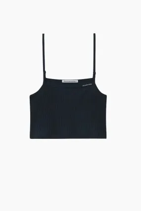 alexanderwang.t Ribbed Logo Cami Top - Black