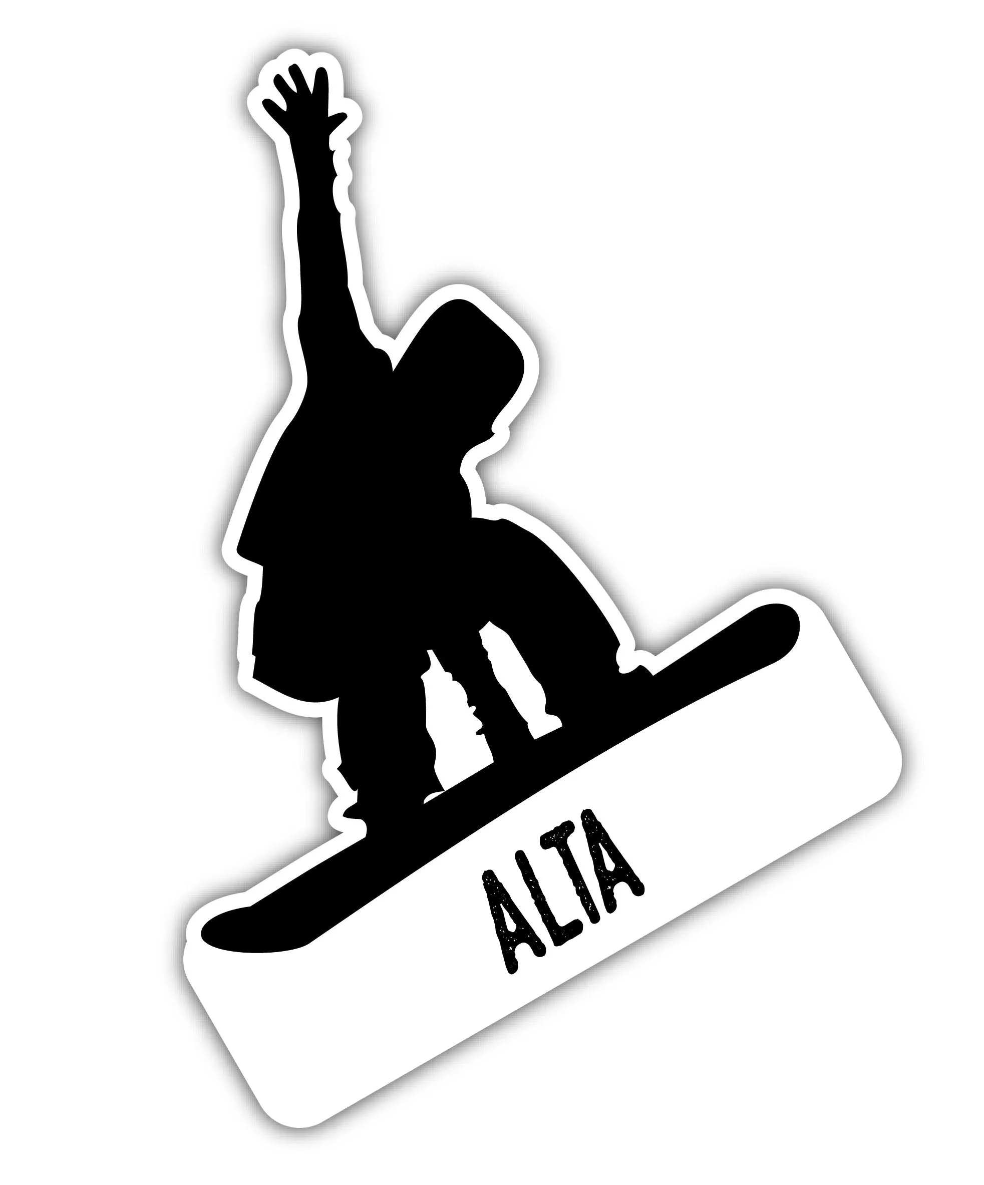 Alta Utah Ski Adventures Souvenir 4 Inch Vinyl Decal Sticker Board Design