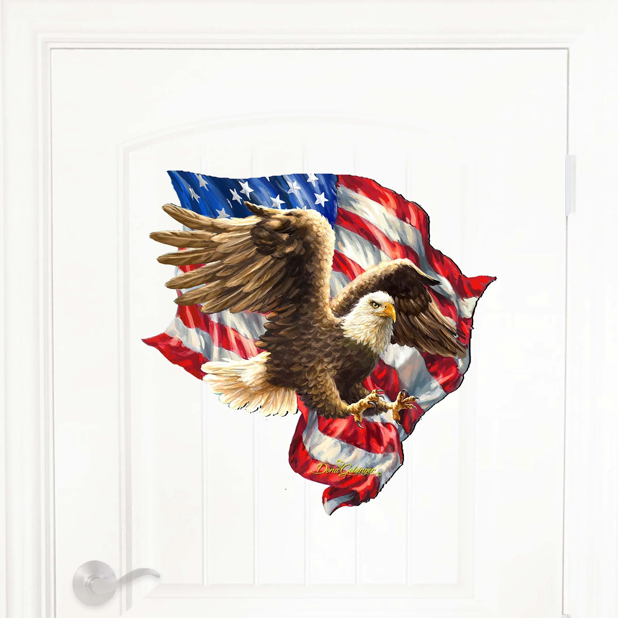 American Liberty Eagle Holiday Door Decor by D. Gelsinger - American Christmas Decor - 8461052H-1432