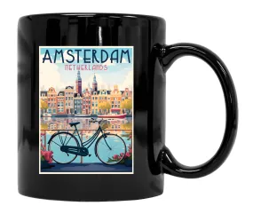 Amsterdam Netherlands Design A Souvenir 12 oz Ceramic Coffee Mug