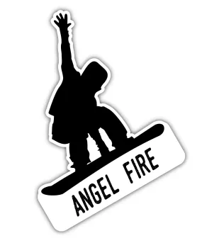 Angel Fire New Mexico Ski Adventures Souvenir 4 Inch Vinyl Decal Sticker Board Design