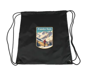 Arapahoe Basin Design A Souvenir Cinch Bag with Drawstring Backpack