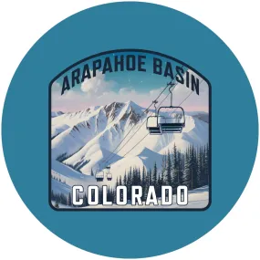 Arapahoe Basin Design B Souvenir Coaster Paper 4 Pack