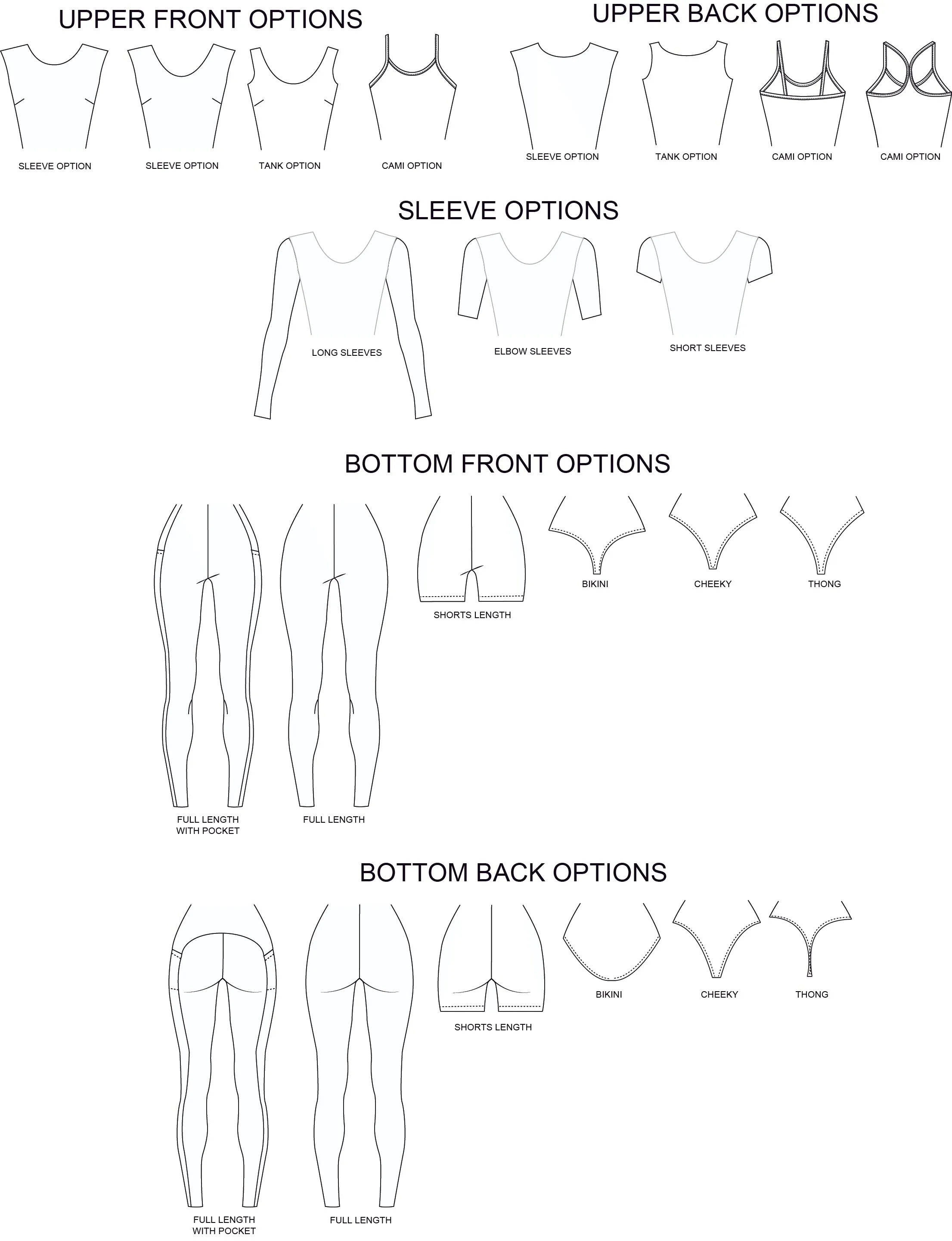 Arcadia Bodysuit PDF Pattern Sizes B - M