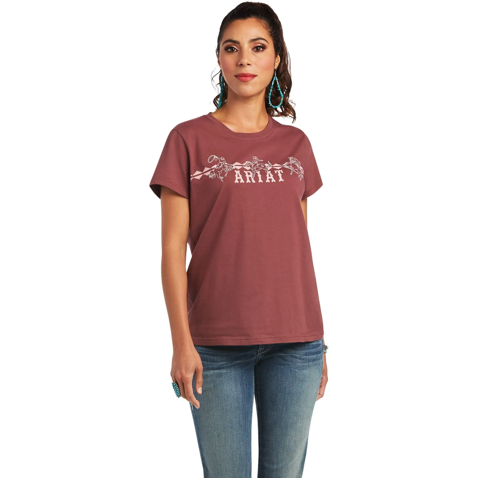 Ariat Women's REAL Bucking Bronc Tee