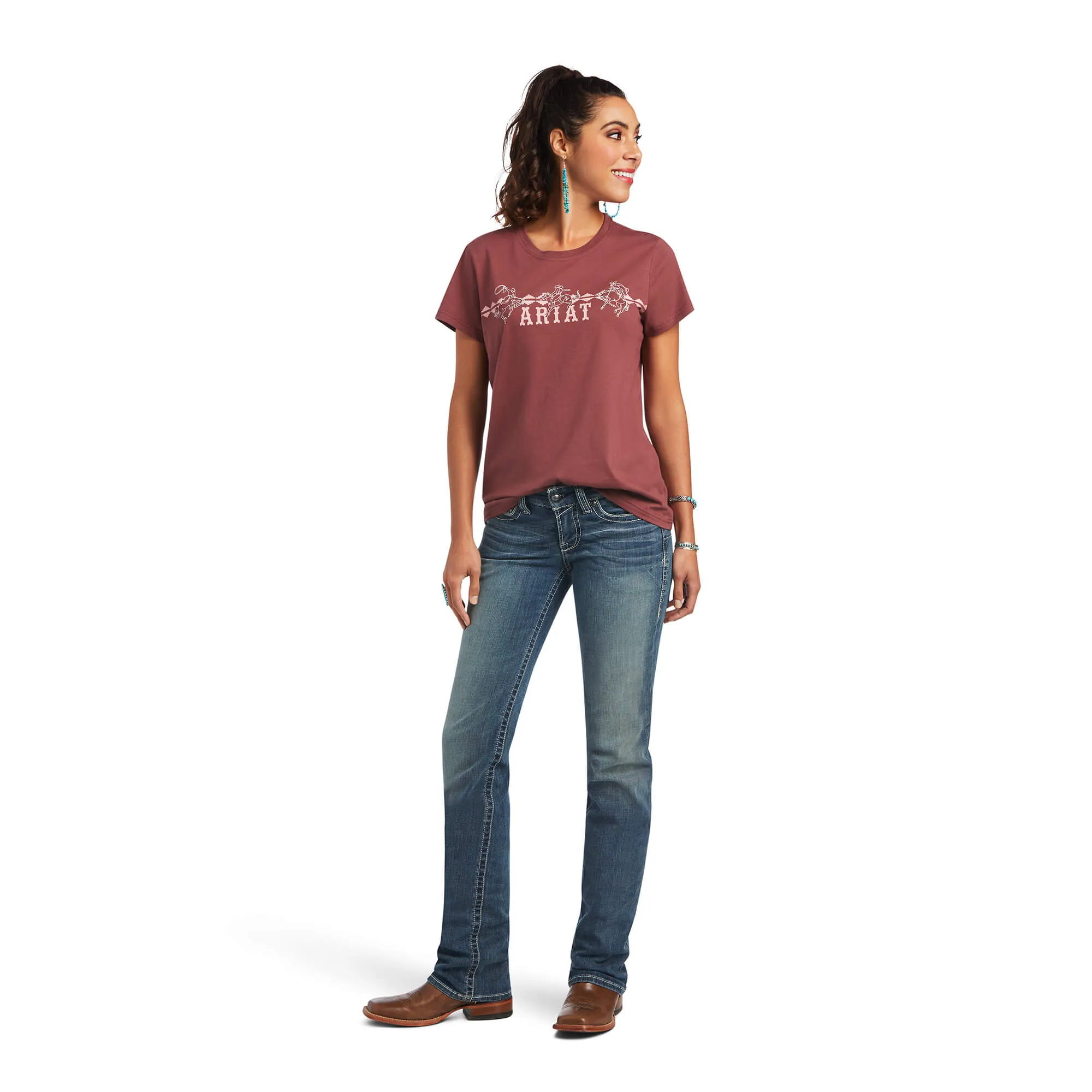 Ariat Women's REAL Bucking Bronc Tee