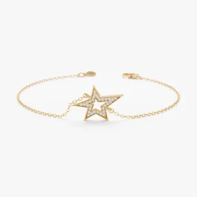 Asymmetric Diamond Star Bracelet, Leilani