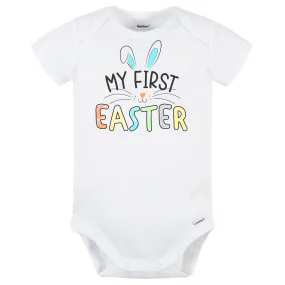 Baby Neutral My 1st Easter Short Sleeve Onesies Bodysuit