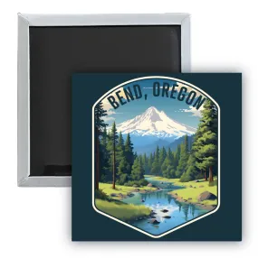 Bend Oregon Design B Souvenir 2.5 x 2.5-Inch Fridge Magnet