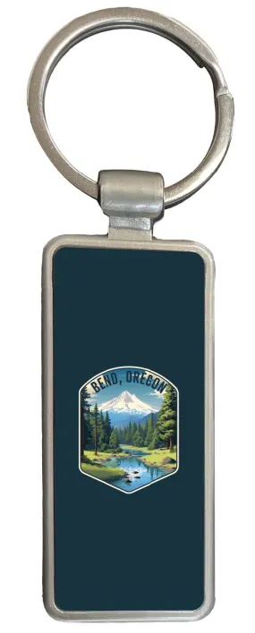 Bend Oregon Design B Souvenir Metal Keyring Keychain