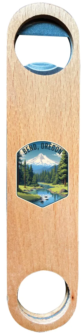 Bend Oregon Design B Souvenir Wooden Bottle Opener