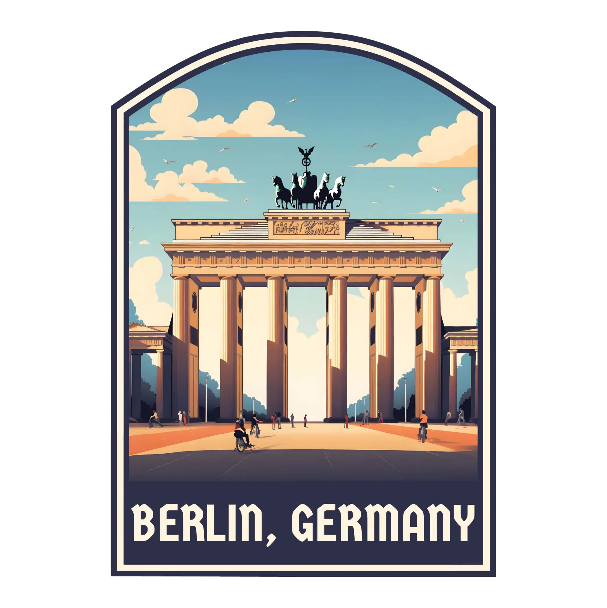 Berlin Germany Design A Souvenir Vinyl Decal Sticker