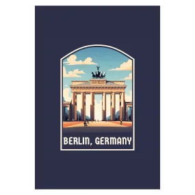 Berlin Germany Design A Souvenir Wood sign with frame 5x7