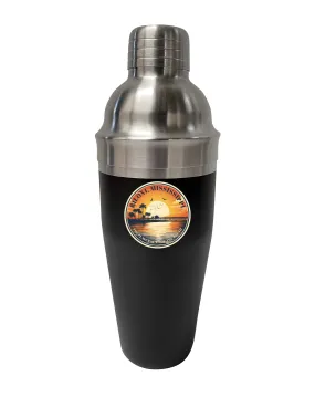 Biloxi Mississippi Design A Souvenir 24 oz Stainless Steel Cocktail Shaker Black