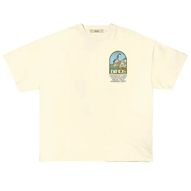 Birds "Amalfi Coast" Ivory Oversized Ultra-PremiumBox S/S T-Shirt