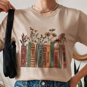 Books & Flowers Tee