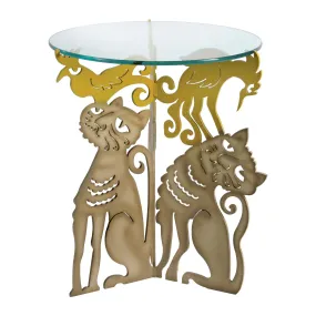 Cat Trio Table, End Table, Metal Outdoor-Indoor Sculptural Furniture by Cricket Forge