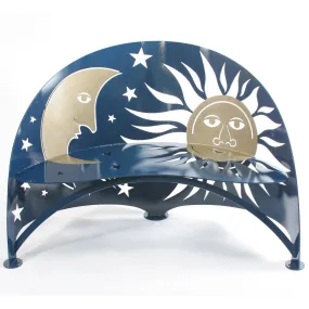 Celestial Bench Metal Indoor-Outdoor Furniture by Cricket Forge