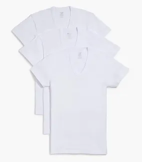 Essential Cotton Slim-Fit V-Neck 3-Pack