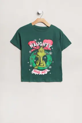 Girls' The Grinch Naughty Who Graphic Classic Tee