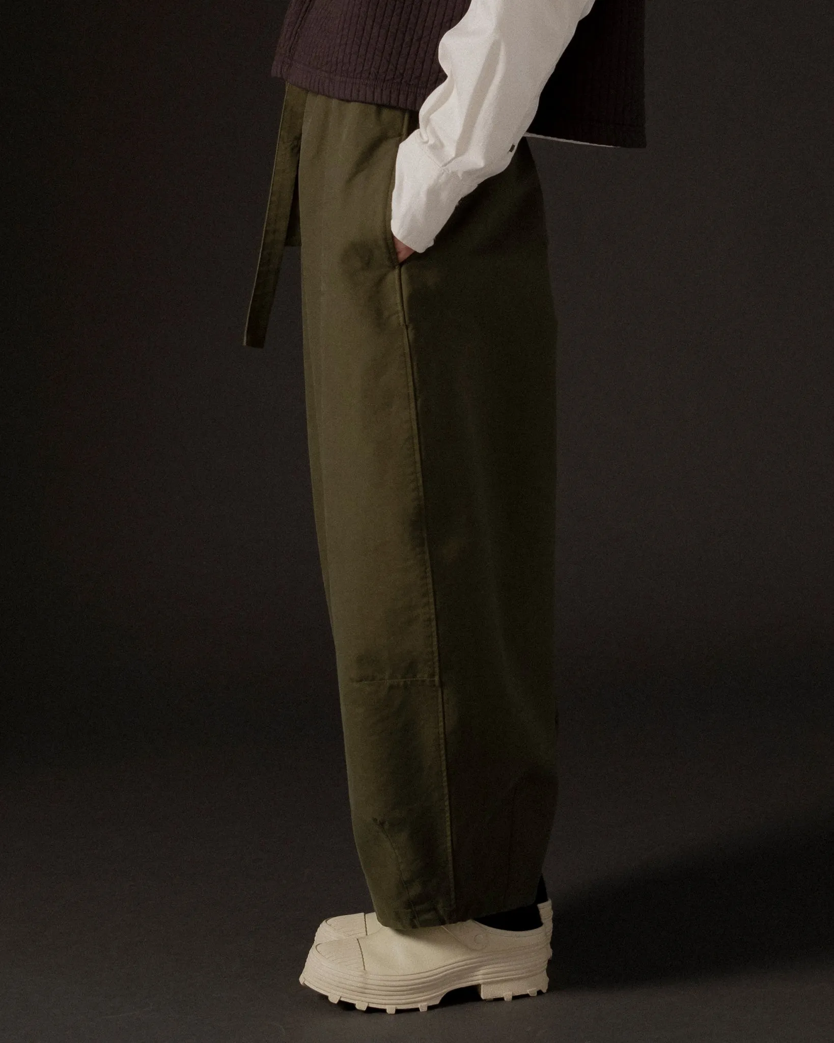 G.o.D Sultan Pants Nebraska Cotton Dark Olive