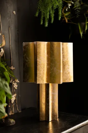 Gold Leafed Effect Star Table Lamp