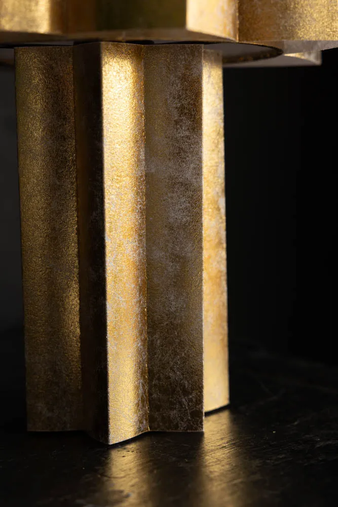 Gold Leafed Effect Star Table Lamp