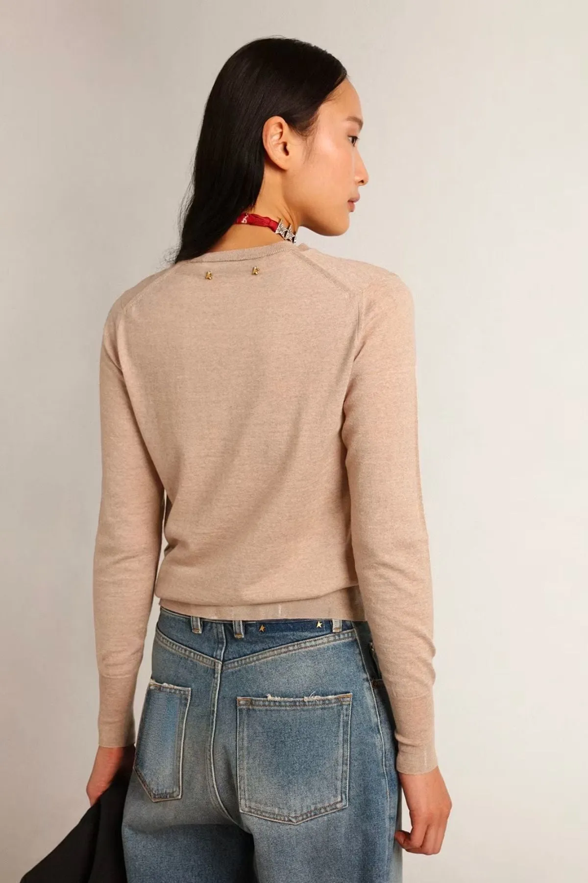 Golden Goose Merino Knit Jumper - Light Brown