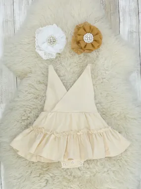 Halter Ruffled Bubble - Neutral