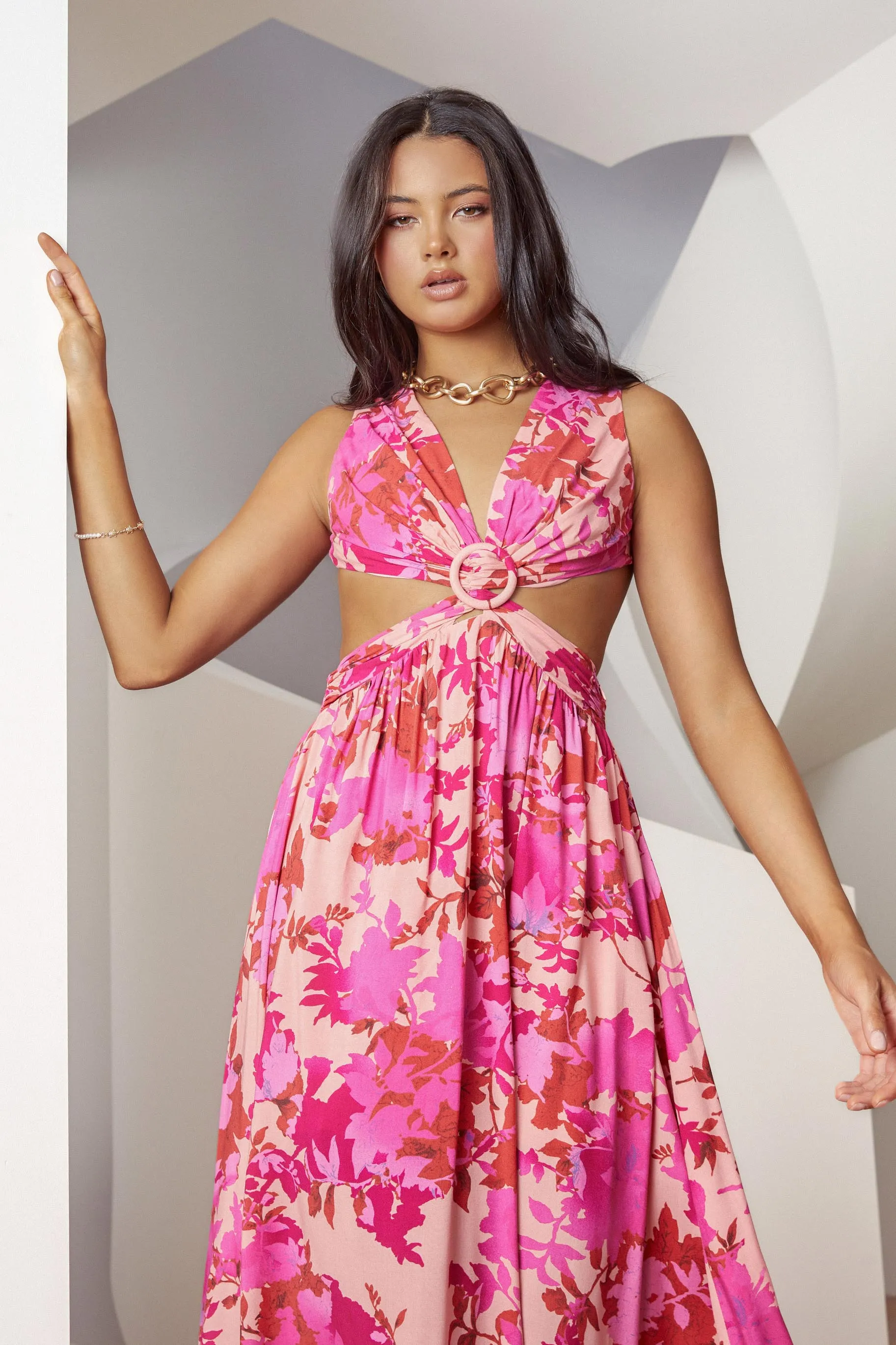 Imogen Dress / Fuchsia