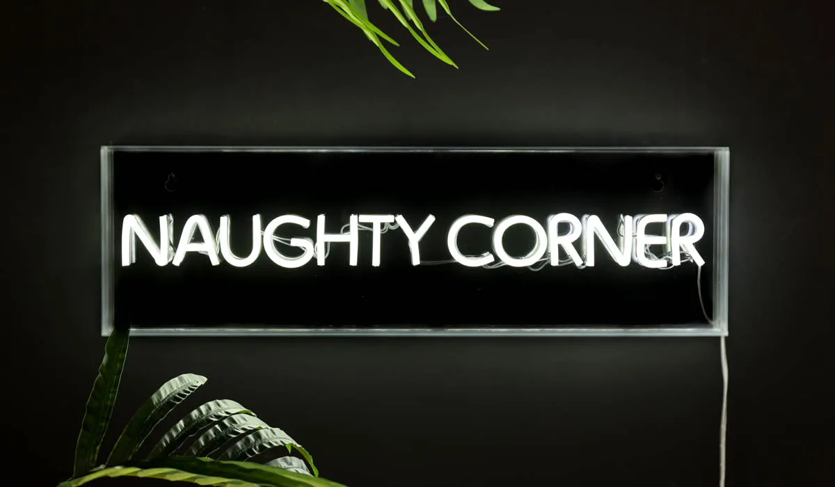 Naughty Corner LED Neon Acrylic Light Box