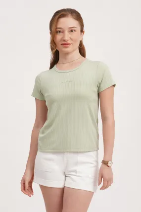 Penshoppe Regular Fit Ribbed Knit Top