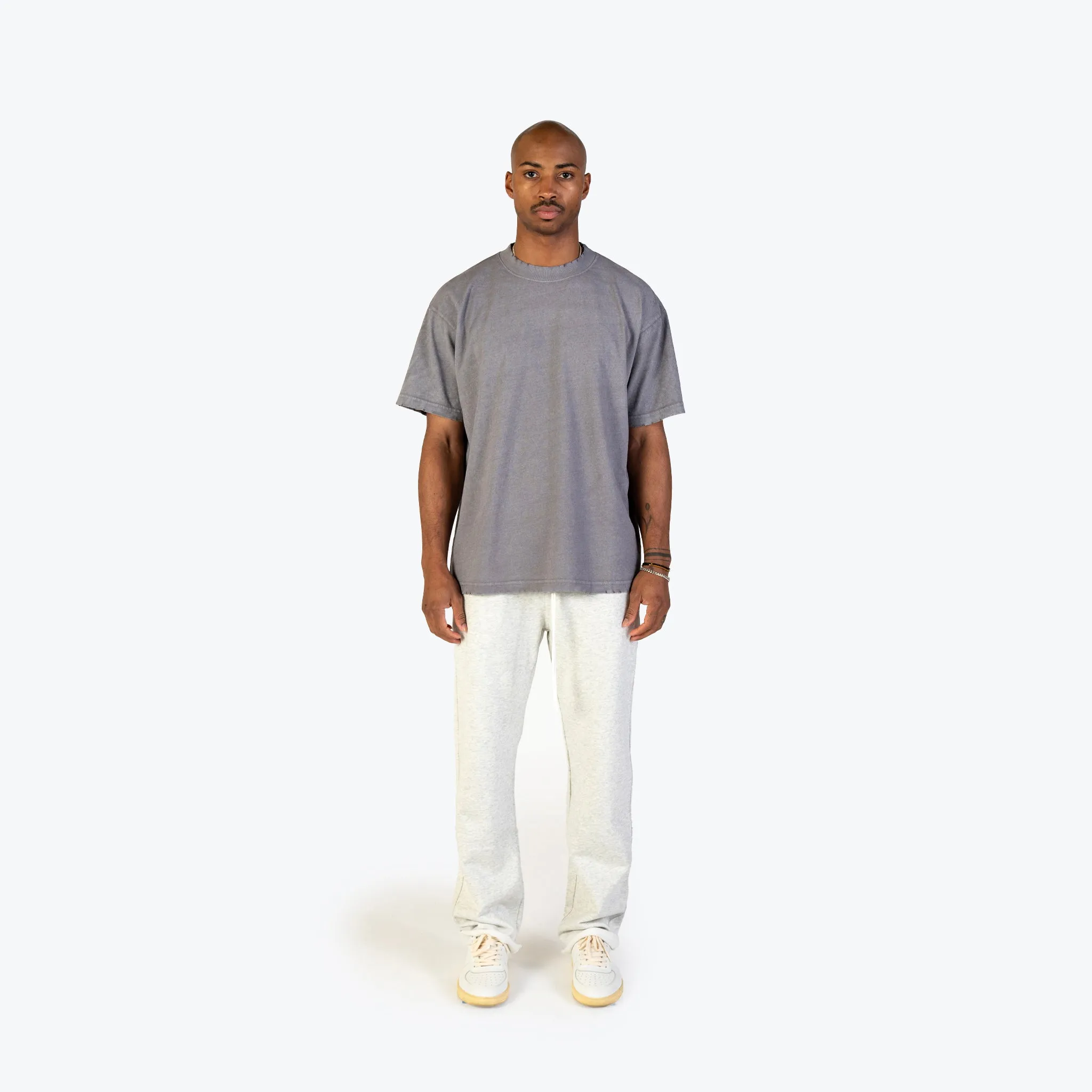 RELAXED DRAPE SWEATPANT - HEATHER CREAM