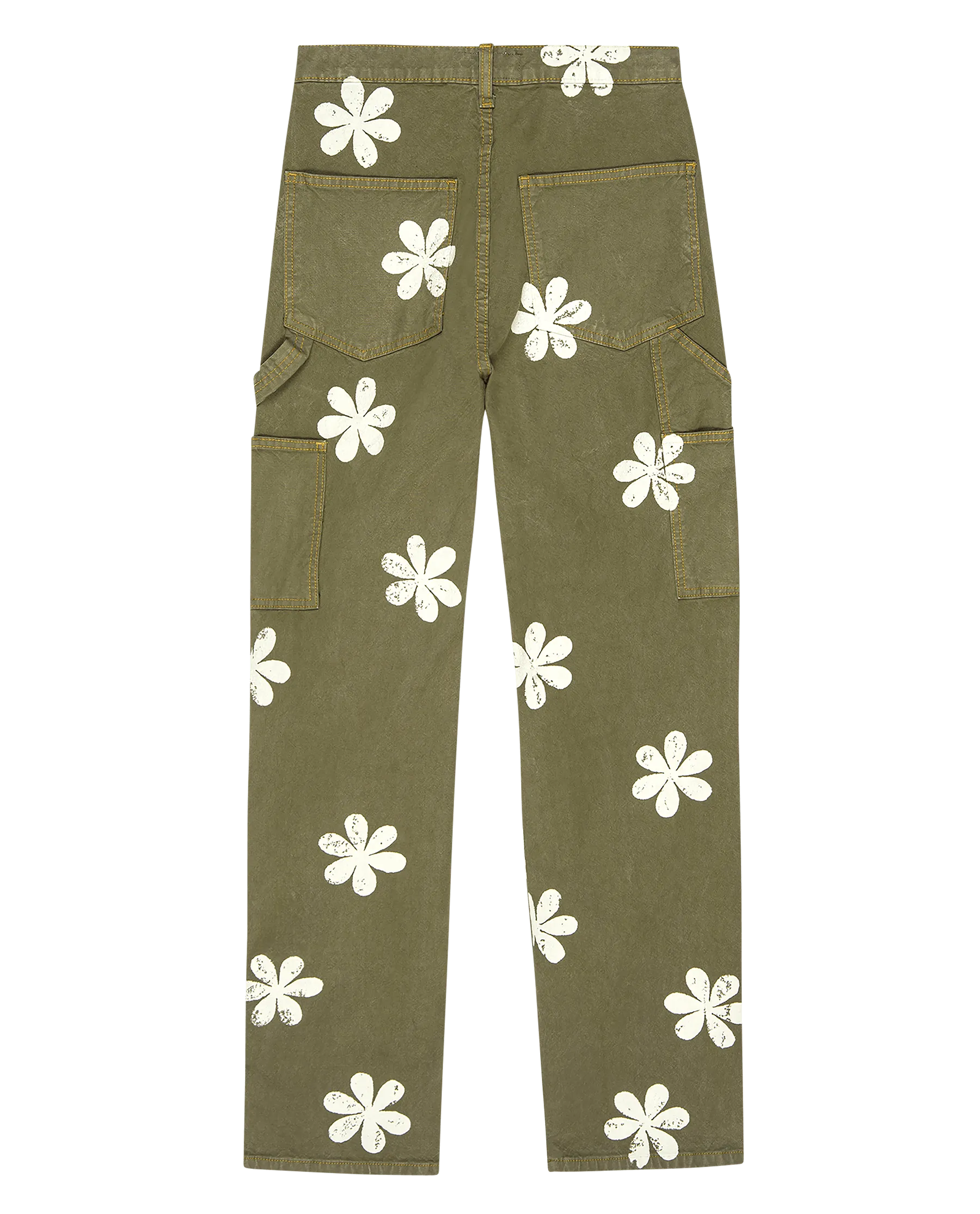 The Carpenter Pant with Daisy Stamp. -- Army