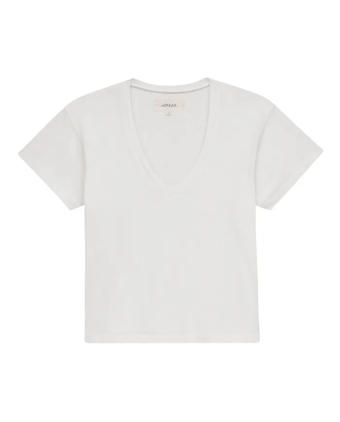 The V-Neck Tee. -- True White